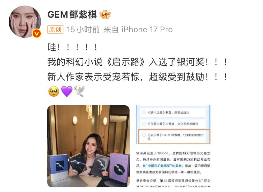 _银河奖网络文学奖名单_银河奖网文获奖作品